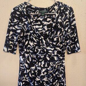 Lauren Ralph Lauren Jersey Faux Wrap Dress